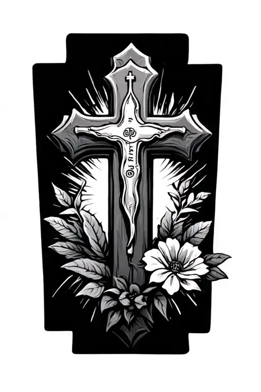 Religious Cross With Remembrance Of My Dad Memorial