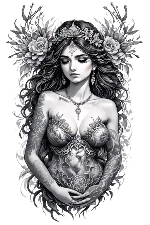 Goddes Of Life Women Sexy Body