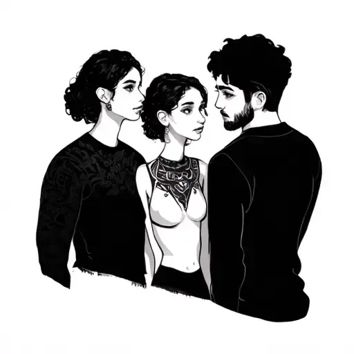 Minimalist Tattoo For 4 Friends