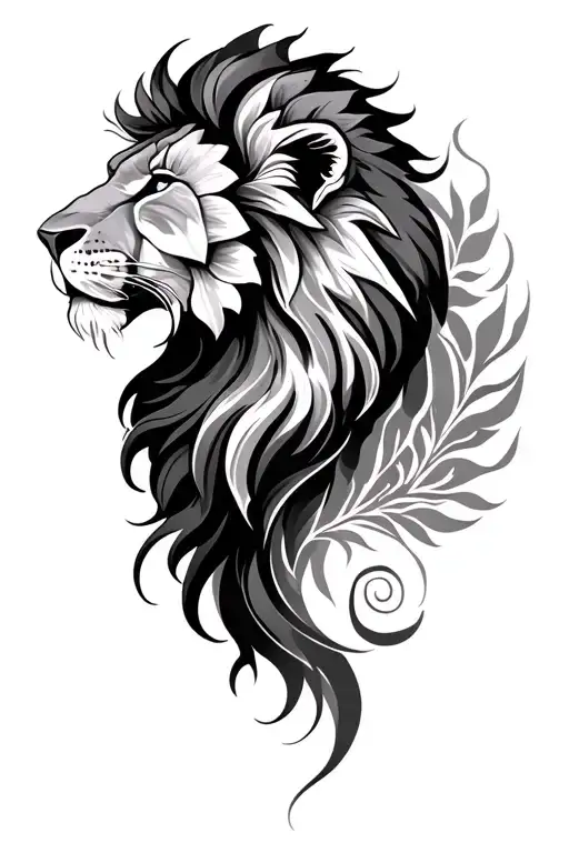 Half Lion Half Flower