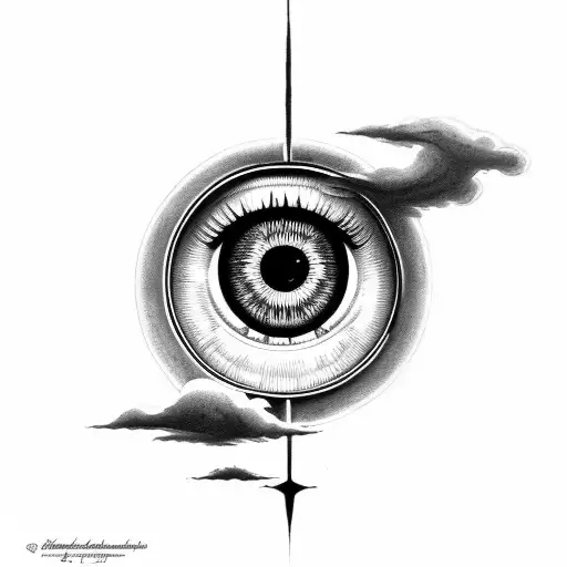 Evil Eye With Clouds