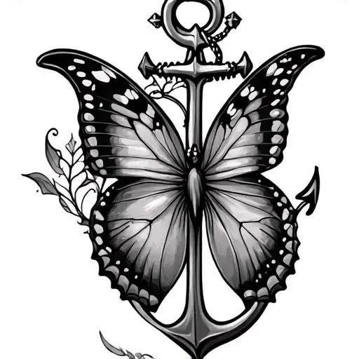 Butterfly And Anchor
