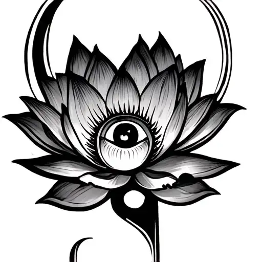 Ankh Eye Of Ra Lotus Flower