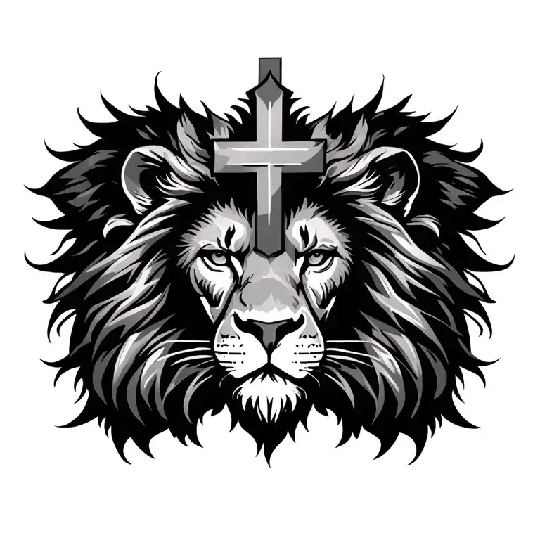 Lion And Cross