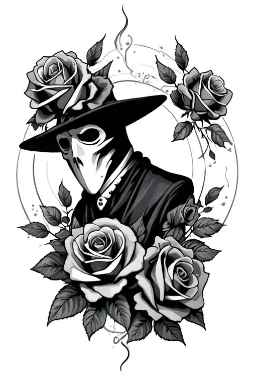 Plague Doctor Realism With Roses