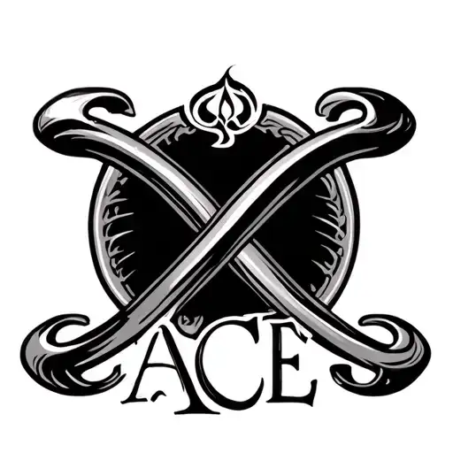 Infinity Symbol With The Word Ace In It