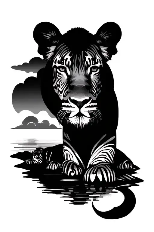 Safari Animals Sunset