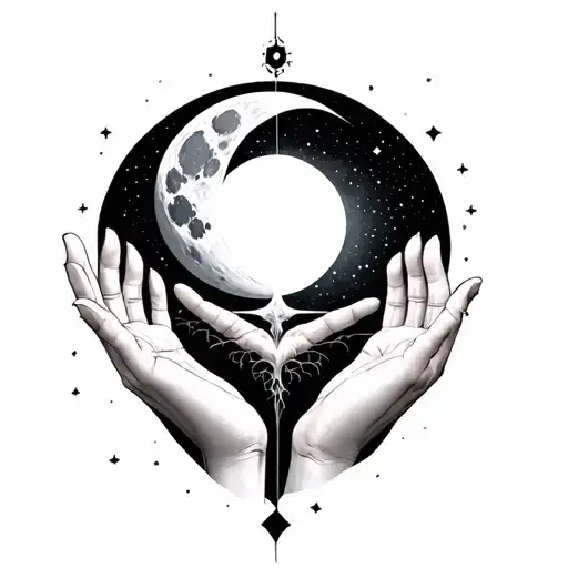 As Above So Below Hands With Moon