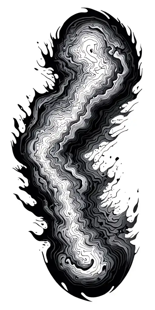Topography Map Lines Connecting Various