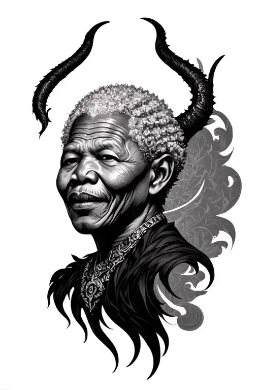 Mandela Demon Half Leg Sleeve
