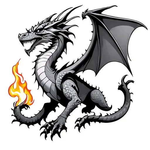 A Dragon With Flames Coming To Poland