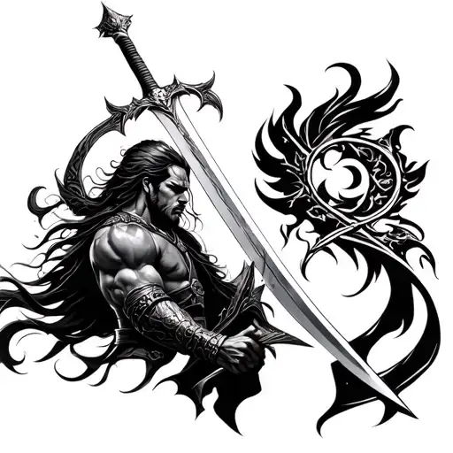 Karna And Karma Of Warriors Virtical Sword