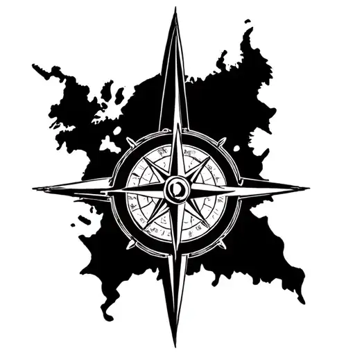 Compass Map Sea Pirates