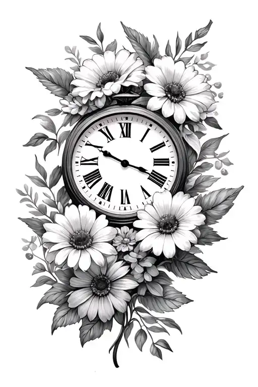 Clocks For Daughters Birth Flowers