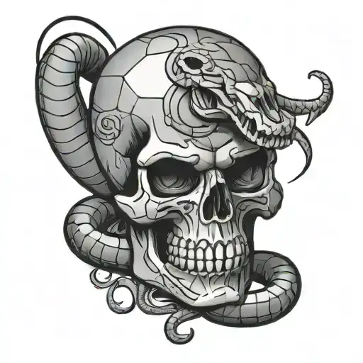 Lego Skull And Snake Wrapped