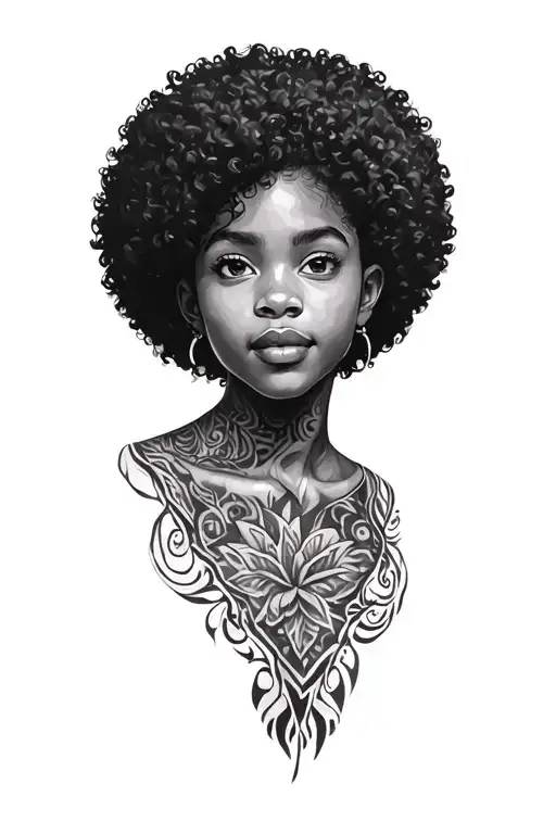 Afro Haired Girl