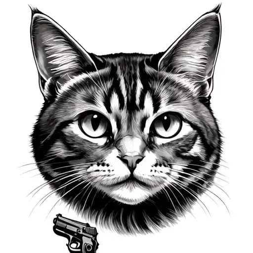 Cat With Gun