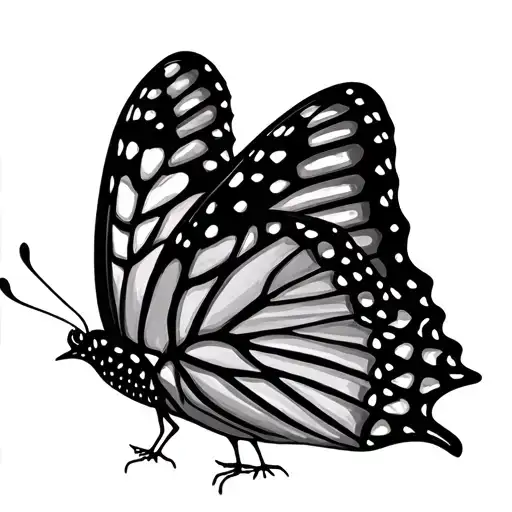 Monarch Butterfly And Morning Dove