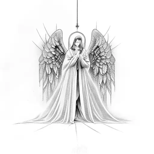 Angel With Gothic Windows