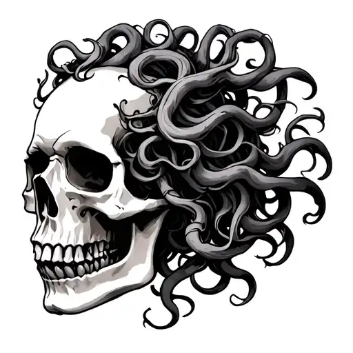 Medusa Half Skull