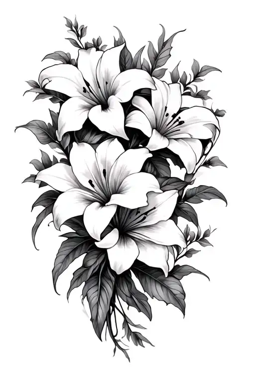 6 Lilly Flowers And Vines