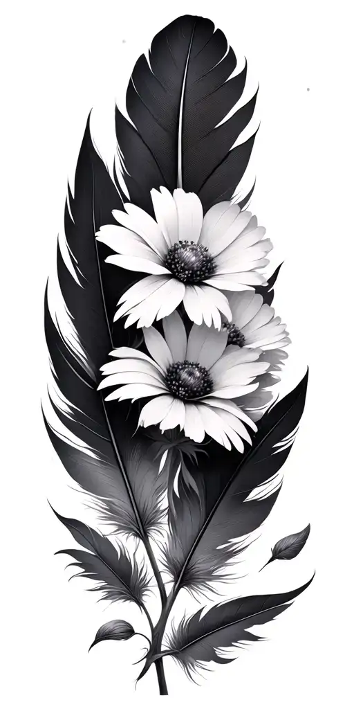 Wild Flowers Matching Feathers