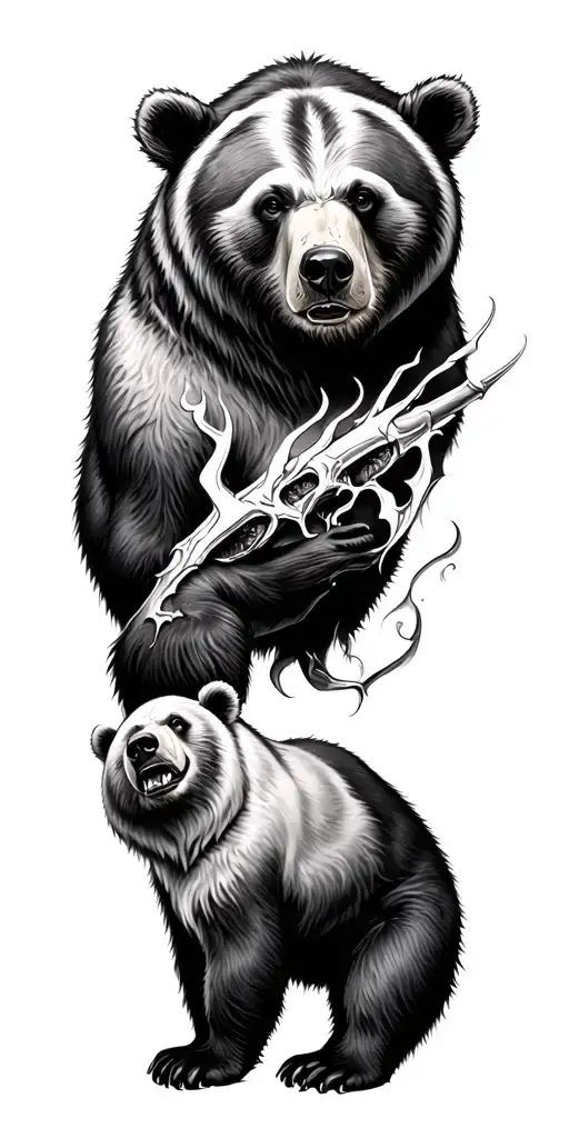 2 Bears Good And Evil