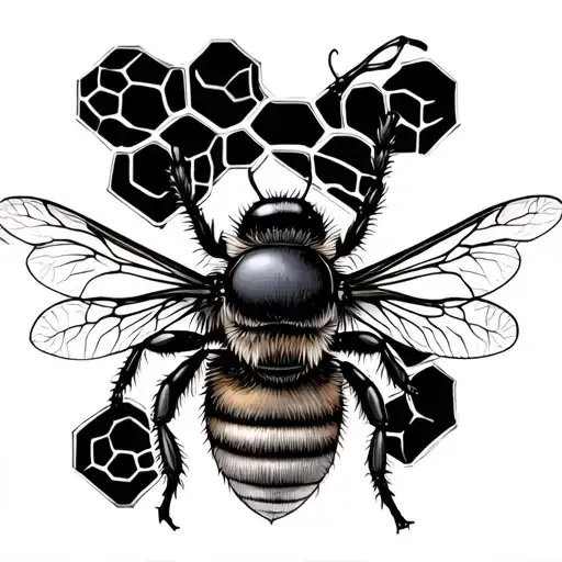 Bee And Honeycomb