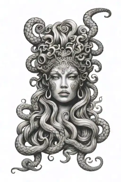 The Gorgon Medusa Face