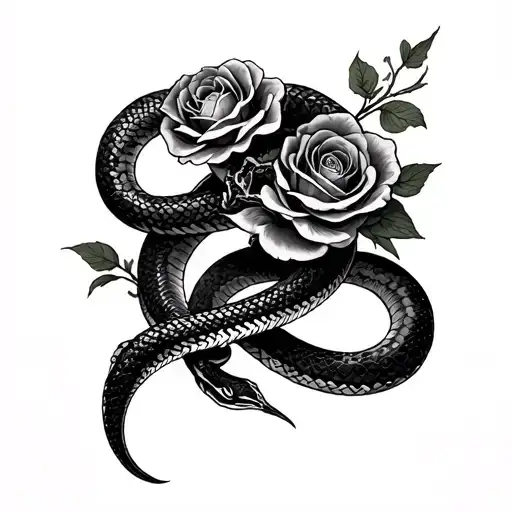 Catrina Rose Chretian Cross Snake