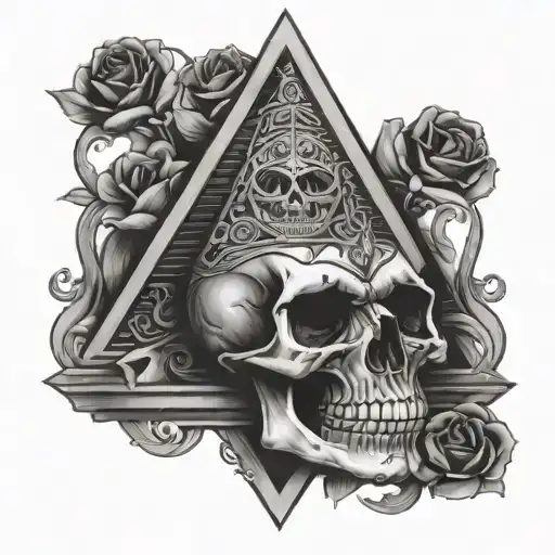 Skull Illuminat Triangle