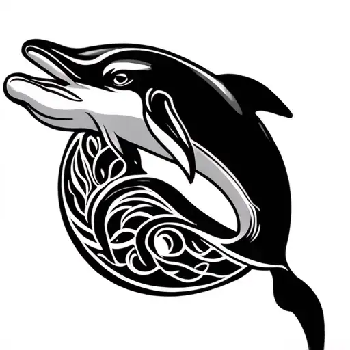 Dolphin Infinity Symbol With Names