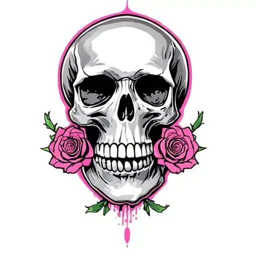 Skull And Pink Crankiere Silver Drug