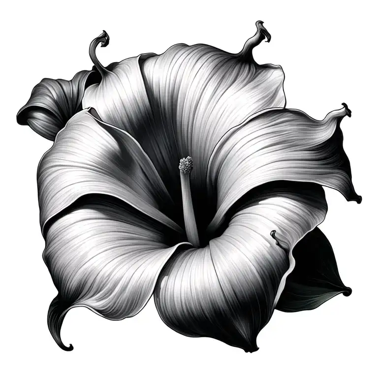 Calla Lily Flower Spine Tattoo Design