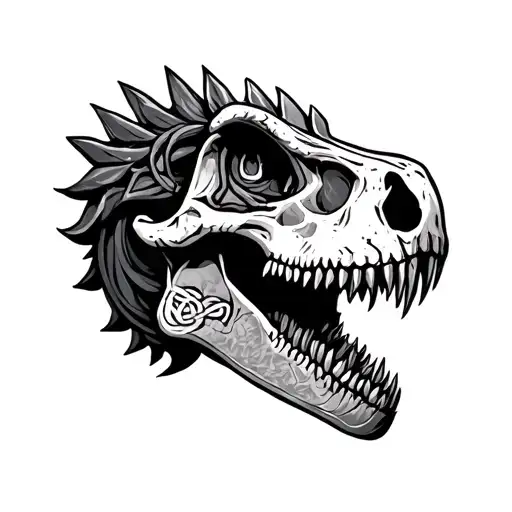 Celtic Allosaurus Skulll