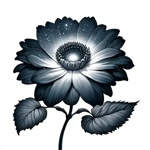 A Supernova In The Background And Narssicus Flower In Front