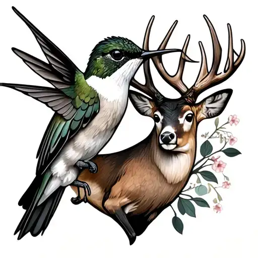 Hummingbird And Buck