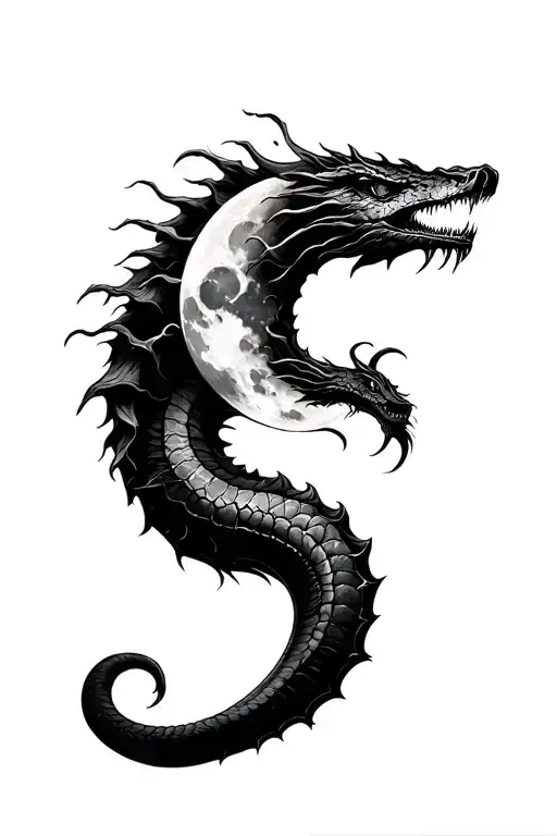 Sea Serpent Moon Behind It