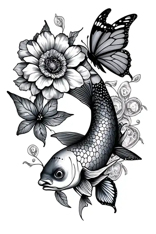 Pisces Fish Joker The Clown Money Butterfly's Flowers Sleeve