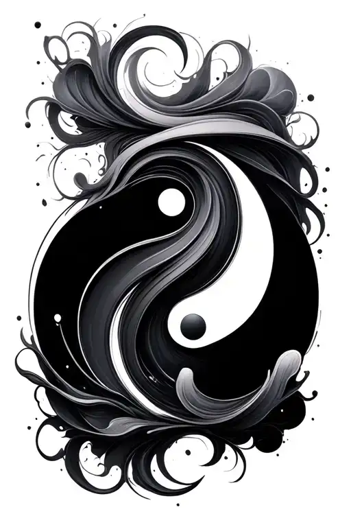 Yin Yang Abstract Flow