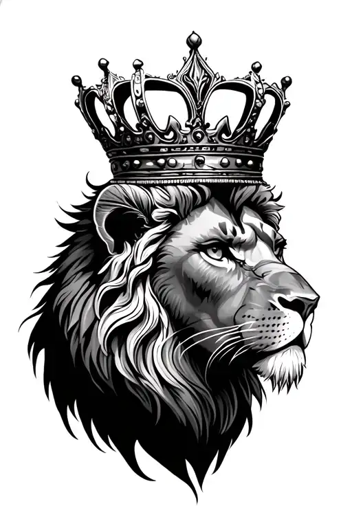Lion Wearing A Crown