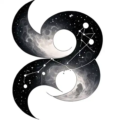 Cancer Constellation With The Moon