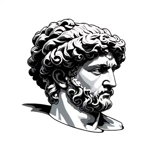 Statue Head Roman Numerals