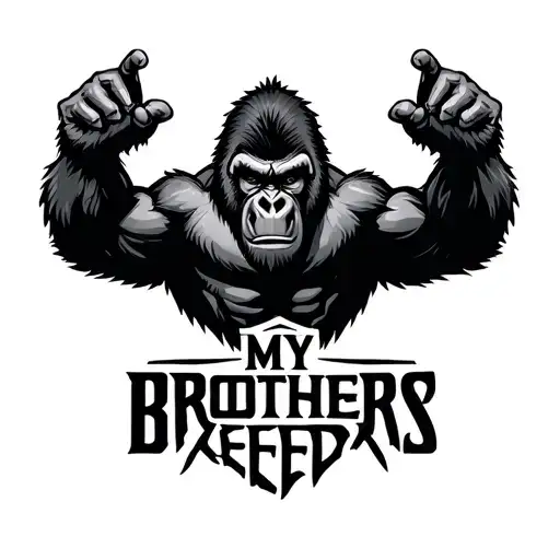 My Brothers Keeper Logo With Aggressive Gorilla