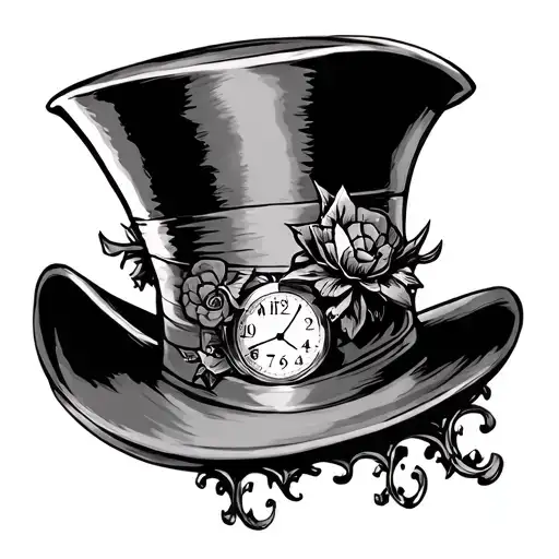 Mad Hatter Hat With Clock