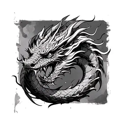 Dragon Wrapping Around Hand