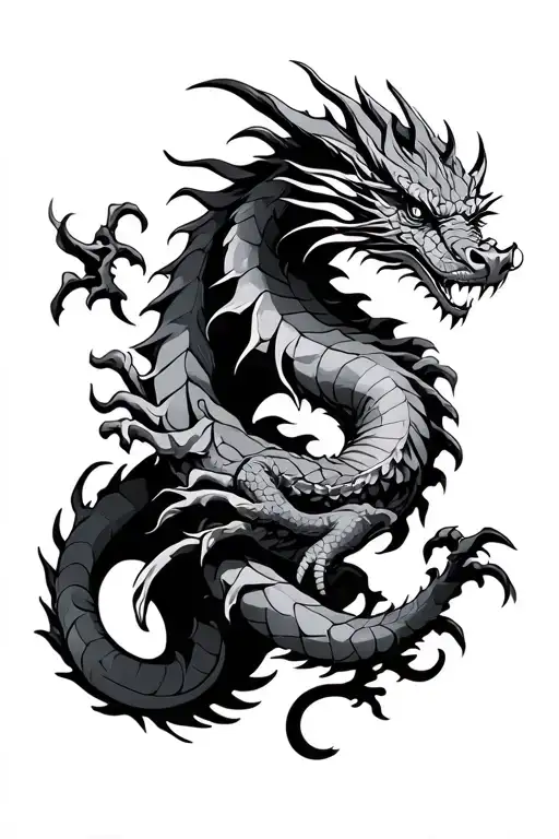 Dragon Wrapping Around Hand