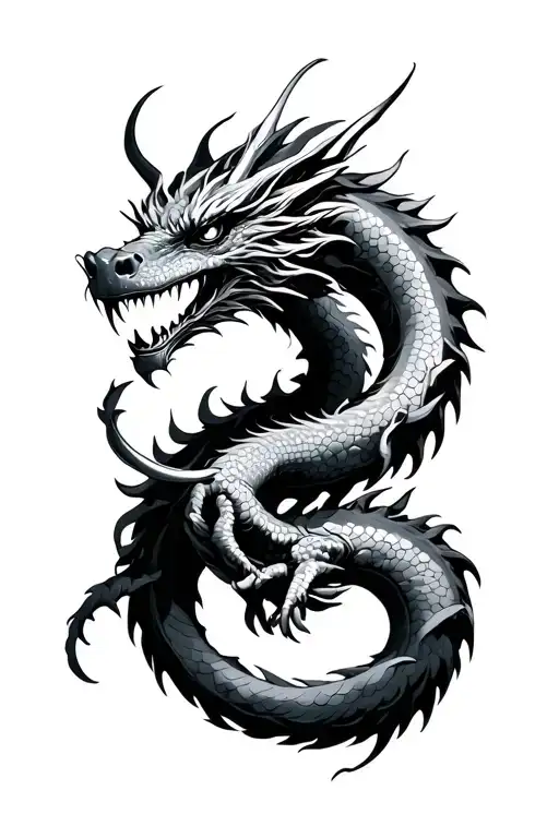 Dragon Wrapping Around Hand