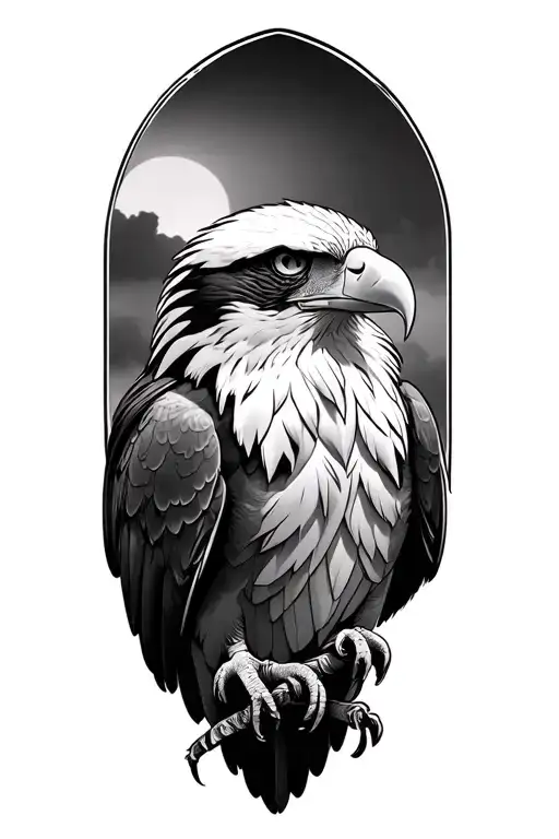 Eagle Combination Black And White