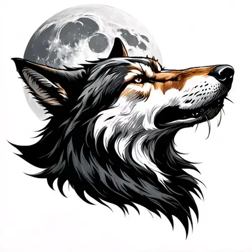 Wolf Howling At Moon
